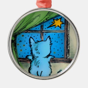 Ornamento de Westie - primeiros estrela/Natal