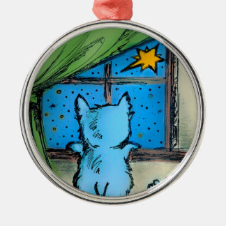 Ornamento de Westie - primeiros estrela/Natal