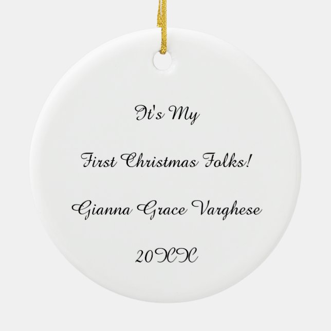 Ornamento de Woofmas de Feliz Personalizada (Traseira)