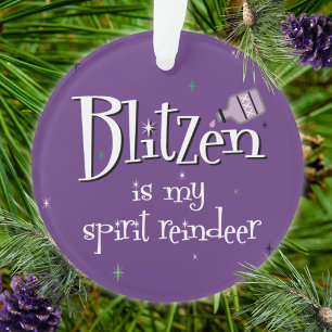 Ornamento de Xmas de Reindeer Roxo Roxo Roxo