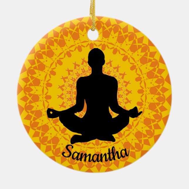 Ornamento de Yoga Personalizado (Traseira)