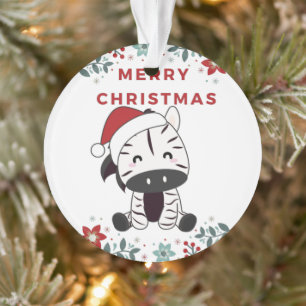 Ornamento de Zebra Natal Zebras Invernos