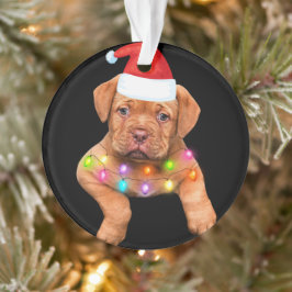 Ornamento decor de natal de dogue de bordeaux para amantes d