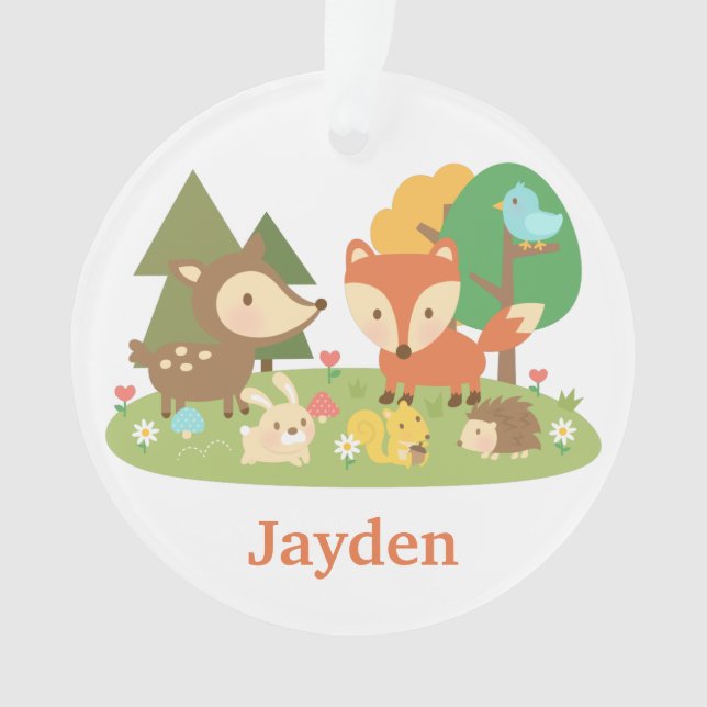 Ornamento Decoração de quarto infantil com tema de animais d (Frente)