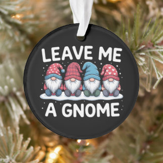 Ornamento Deixe-me um Gnome Natal Pijama Feriado
