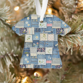 Ornamento Denim Remendado