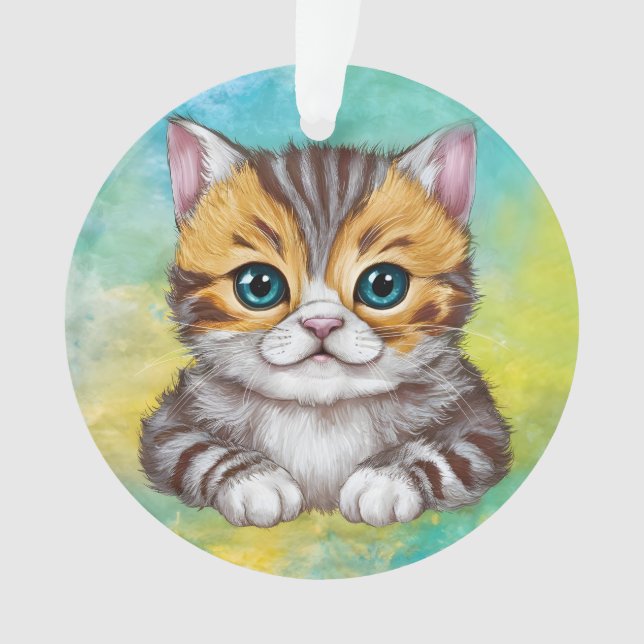 Ornamento Desenhando Gato (Frente)