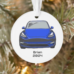 Ornamento Desenho Azul da Mão do veículo elétrico SUV