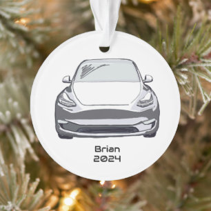 Ornamento Desenho branco do SUV veículo elétrico