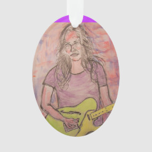 Ornamento Desenho da Live Music Girl