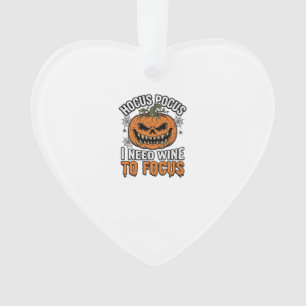 Ornamento Desenho de Camisa de Halloween Abóbora de Vinho Ho