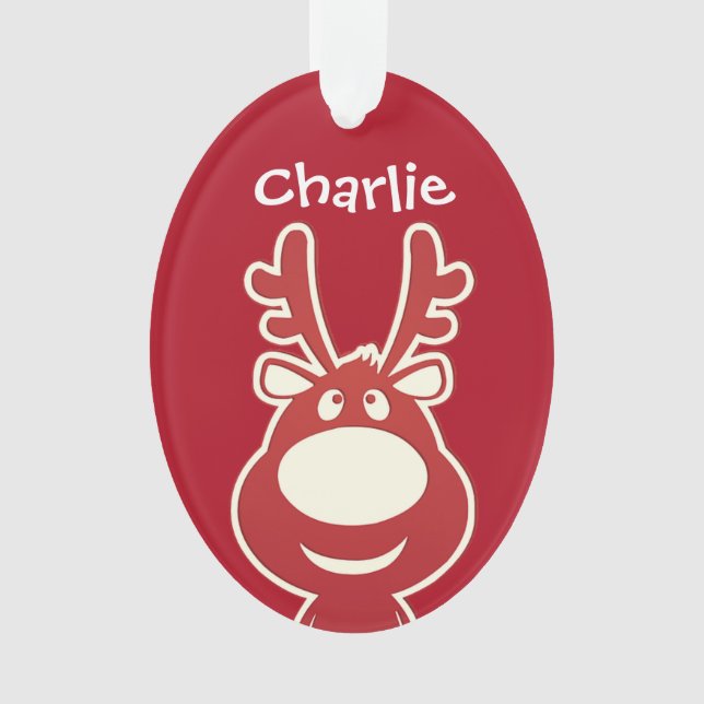 Ornamento Desenhos animados Rudolph (Frente)