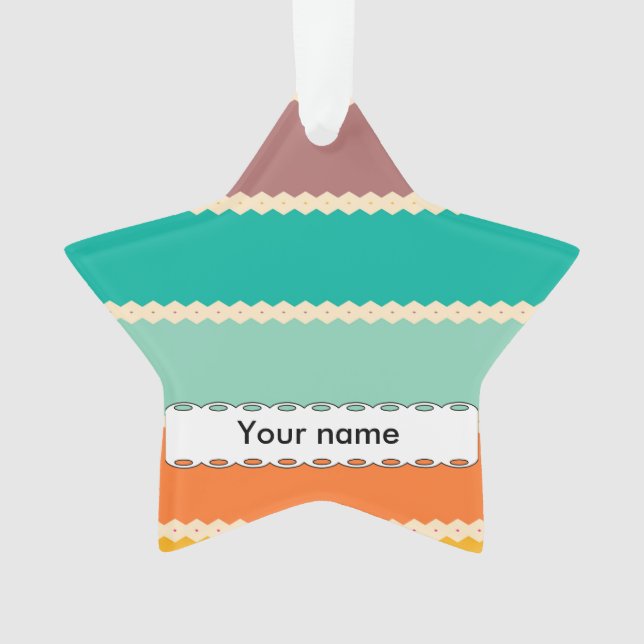 Ornamento Design abstrato de linhas Rhombus (Frente)