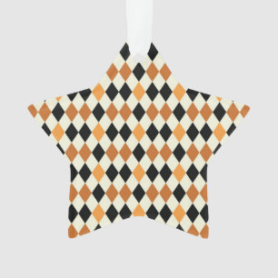 Ornamento Design branco preto Dourado do Harlequin medieval