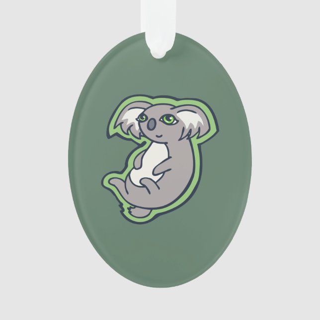 Ornamento Design cinzento de relaxamento do desenho do verde (Frente)
