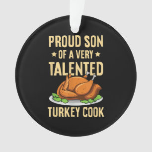 Ornamento Design de Ação de Graças para o Filho de um Cook T