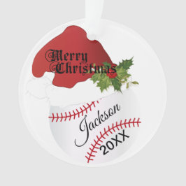 Ornamento Design de Baseball Santa Hat | DIY Name