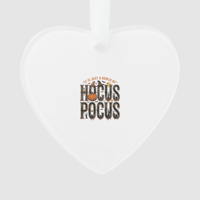 Ornamento Design de Camisa de Abóbora de Halloween Hocus Poc (Frente)