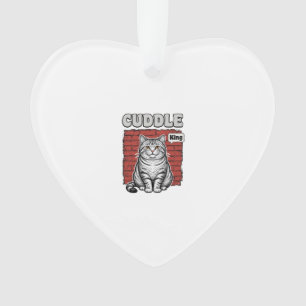 Ornamento Design de Camisa de Gato Vintage Cuddle King_1