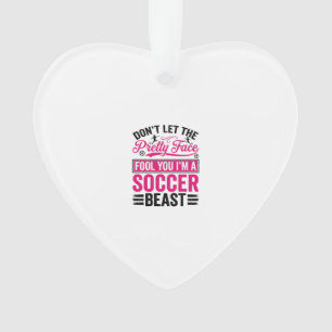 Ornamento Design de Camisa Vintage Pretty Face Soccer Beast_