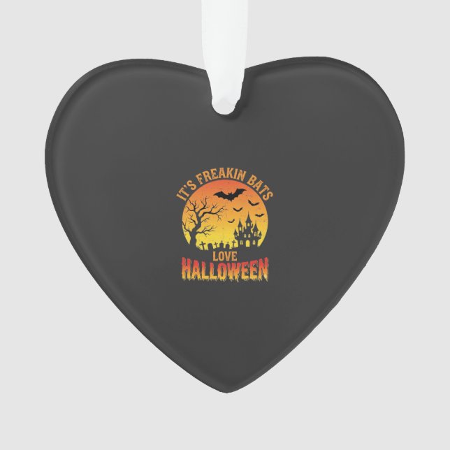 Ornamento Design de Castelo Assombrado de Halloween que os M (Frente)