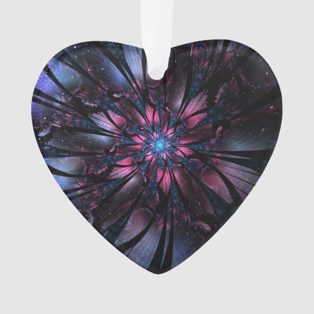 Ornamento design de flor fractal abstrato. (Frente)