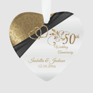 Ornamento Design de Lembrança de Aniversário de 50 Anos de C