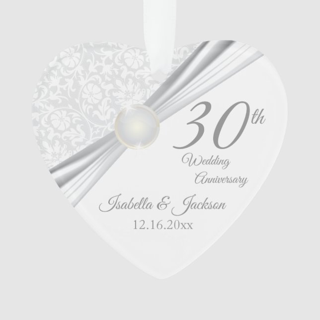 Ornamento Design de Lembrança de Aniversário de Casamento de (Frente)