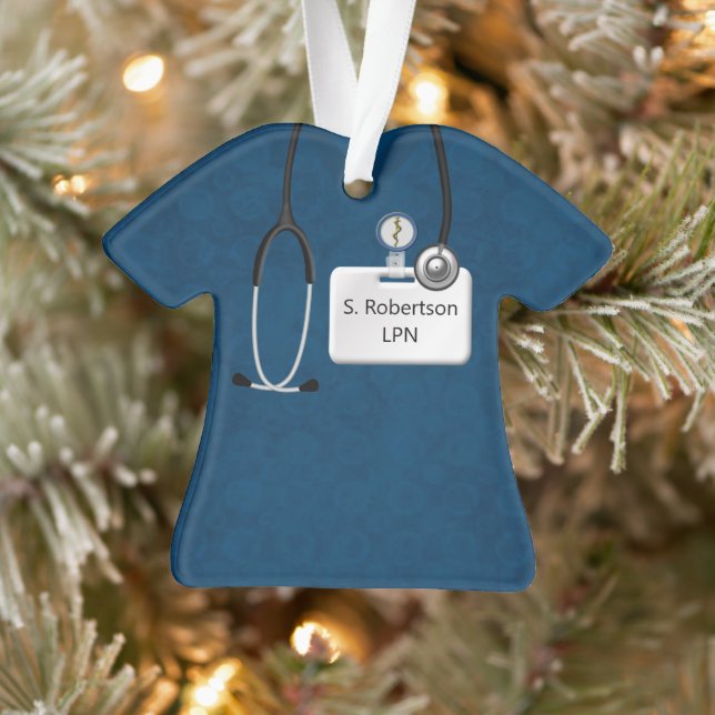 Ornamento Design De Limpeza Médica De Azul (Árvore)
