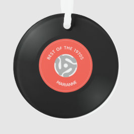 Ornamento Design de Registro de Vinilo, Solteiro de 45 rpm