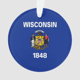 Ornamento Design de Sinalizador do Estado de Wisconsin