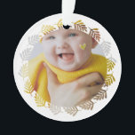 Ornamento Design de um tipo personalizado<br><div class="desc">Design de seu próprio um tipo de ornamento acrílico personalizado com moldura de folha de Ricaso</div>