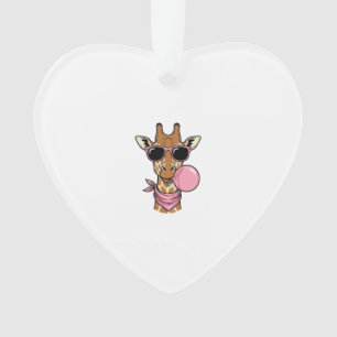 Ornamento Design de Vetor Bubblegum Girafa com Gravação Anti