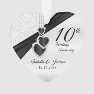 Ornamento design do 10º Aniversário de Casamento
