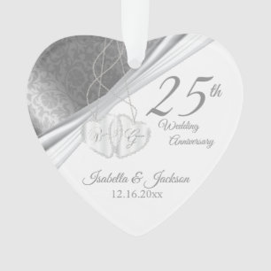Ornamento Design elegante - 25o aniversário de casamento de