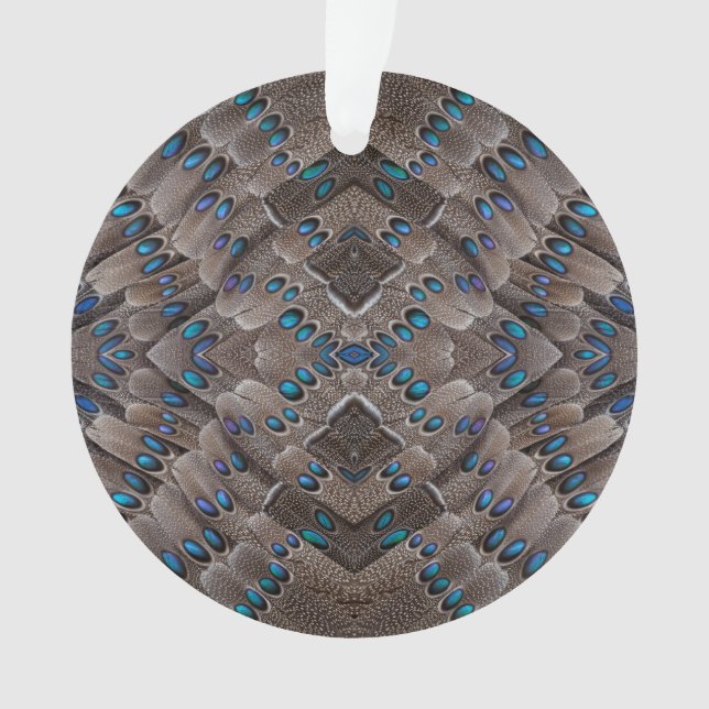 Ornamento Design Fractal Pena de Faisão (Frente)
