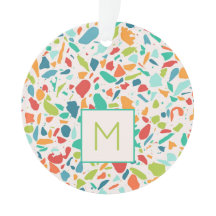 Designer Inicial de Arquitetura Colorida Terrazzo