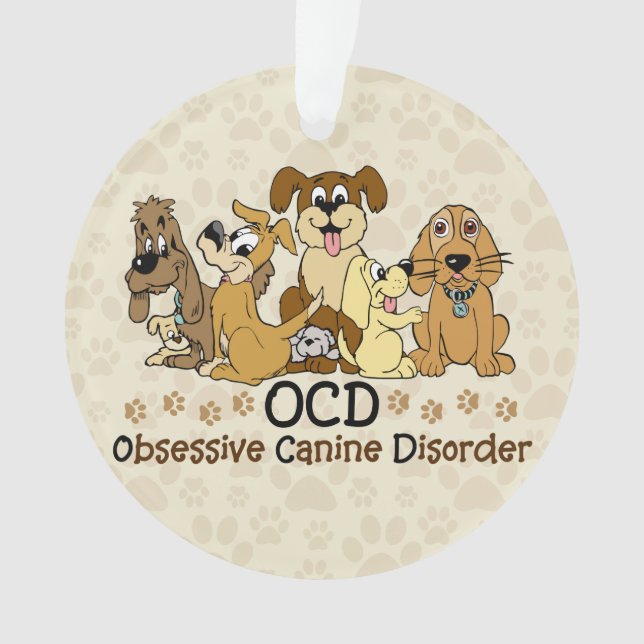 Ornamento Desordem canina obsessiva de OCD (Frente)