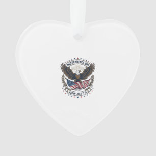 Ornamento Dia da Independência Águia Bandeira Camisa Vintage