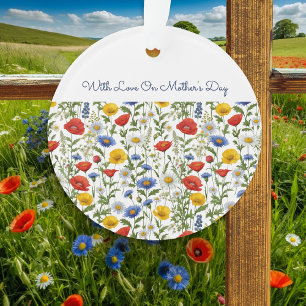 Ornamento Dia das Mães Flores Silvestres Coloridas Personali