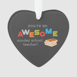 Ornamento Dia de Apreciação de Professores da Escola de Domi