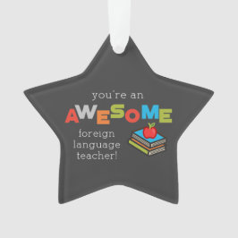 Ornamento Dia de Apreciação de Professores de Língua Estrang