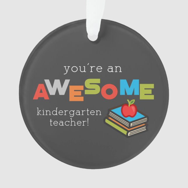 Ornamento Dia de Apreciação do Professor do Jardim de Infânc (Frente)