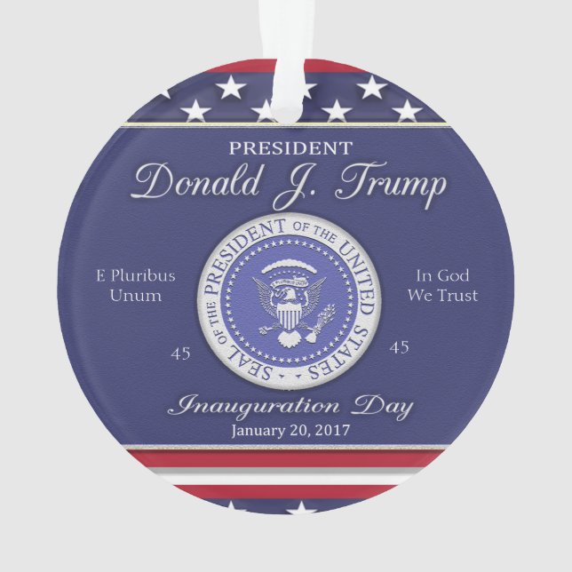 Ornamento Dia de inaugurações de Donald Trump (Verso)