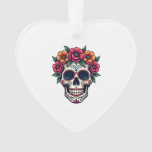 Ornamento Dia dos Mortos Caveira de Açúcar � Dia de los Muer