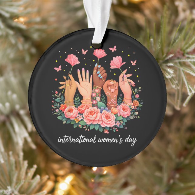 Ornamento Dia Internacional das Mulheres 8 Março 2026 (Árvore)