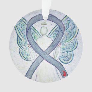 Ornamento Diabetes Conscientização da Fita Ornações do Anjo