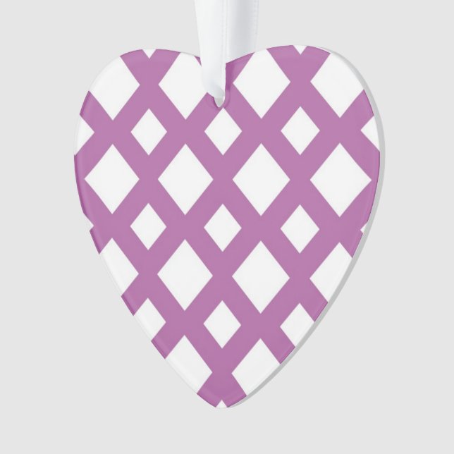 Ornamento Diamantes brancos na lavanda (Frente)