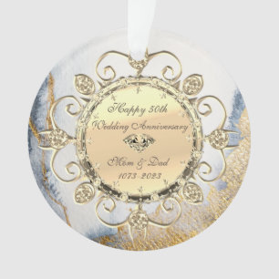 Ornamento Diamantes Gold Touch 50º Aniversário de Casamento