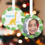 Ornamento Dinosaur Brontossaurus Photo Keepsawn Natal<br><div class="desc">O Dinossauro Amarelo Brontosauro Foto Tropical Keepsasasaame Natal * Os produtos de coordenação estarão disponíveis no nosso compro. Entre em contato conosco se precisar deste design aplicado a um produto específico para criar seu próprio item de correspondência exclusivo! Muito obrigado por ter visto um DoodleLulu até 2 de junho, design...</div>